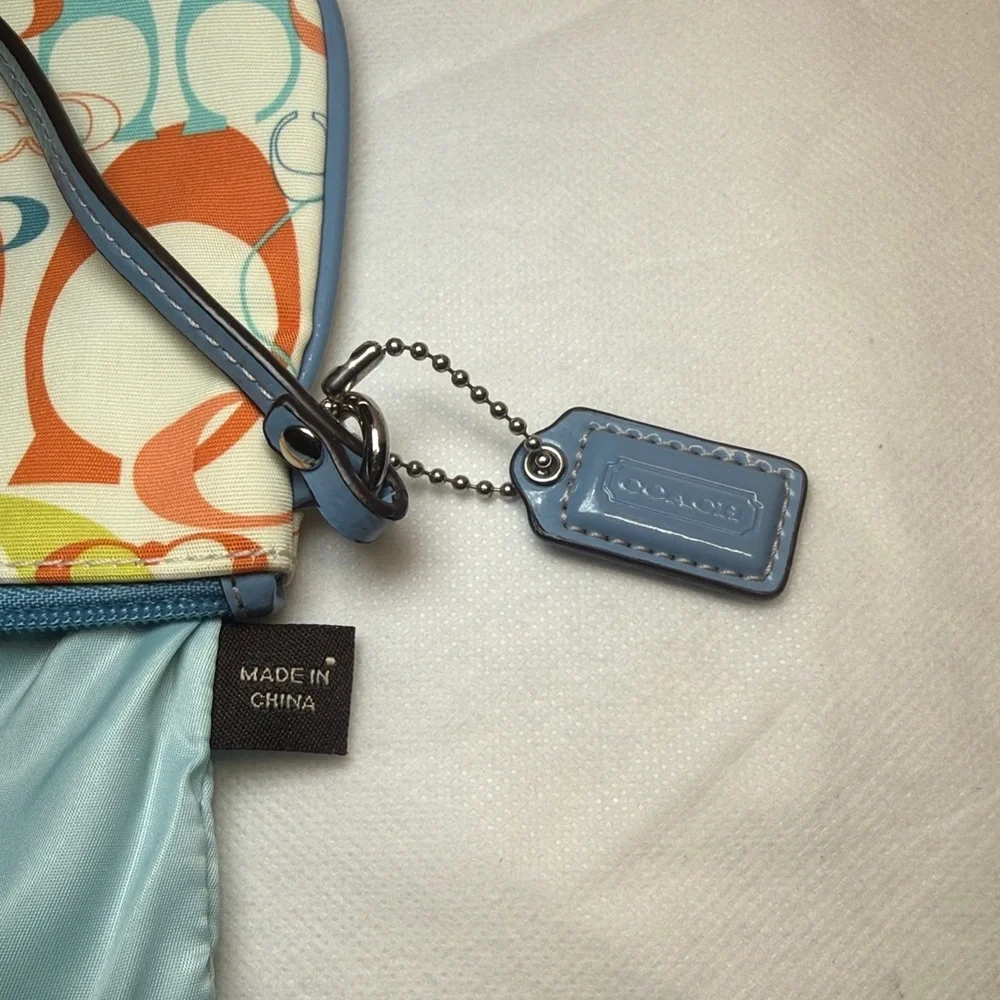 Coach Multicolor Signature Wristlet with Butterfly Motif - Picture 11 of 11